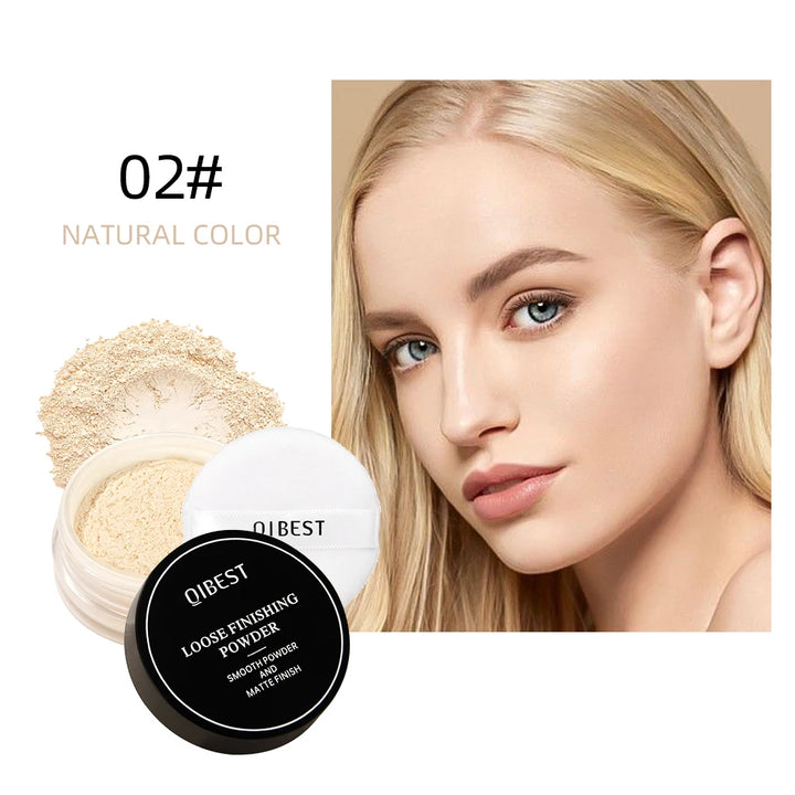 QIBEST Face Loose Powder Minerals Matte Setting Powder