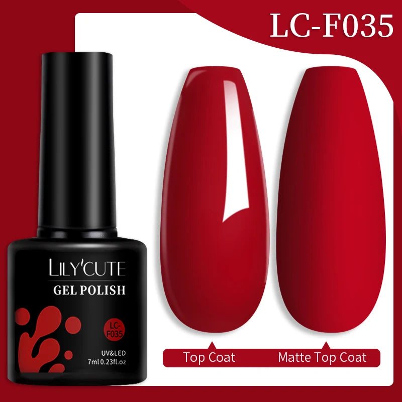 LILYCUTE Dark Brown Gel Nail Polish For Manicure Nails Art