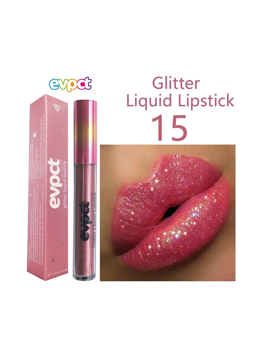 15 Colors Sexy Shimmer Diamond Glitter Matte Lip Gloss