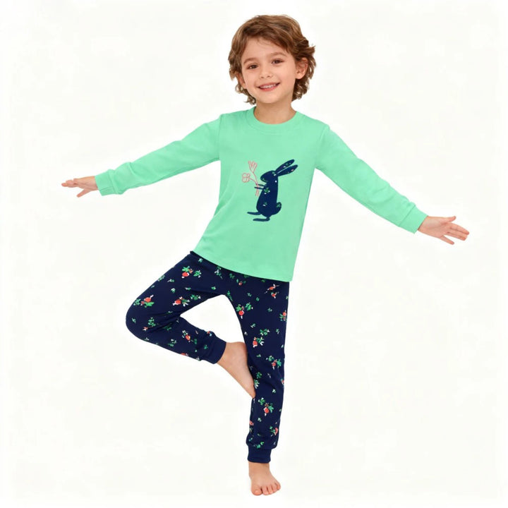 Kids Animal Print Long-Sleeve Pyjama Set | Boys &amp; Girls Sleepwear | Ages 2–7