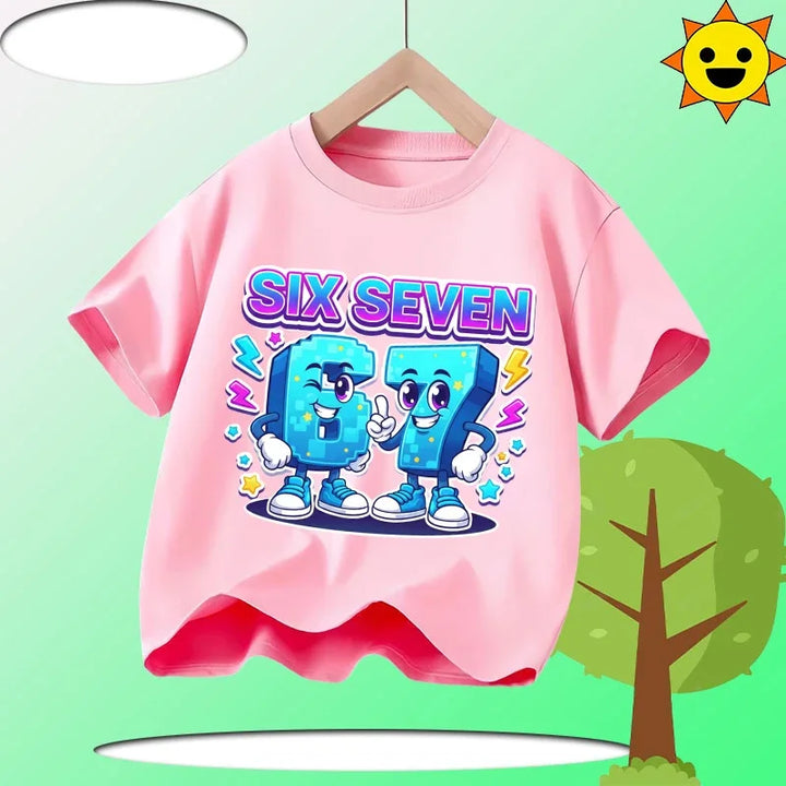 Kids Funny Printed Cotton T-Shirt