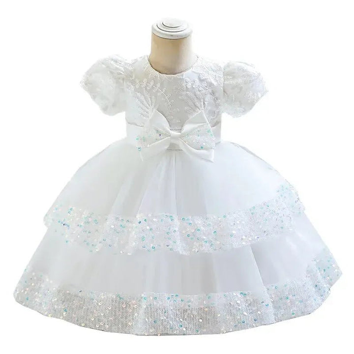 Girls Floral Princess Ball Gown – Formal Dress Ages 1–6 - Bennys Beauty World