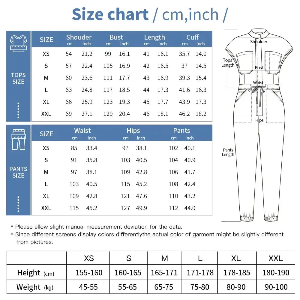 Multicolor Medical Scrub Jumpsuit for Women-Scrubs-Bennys Beauty World