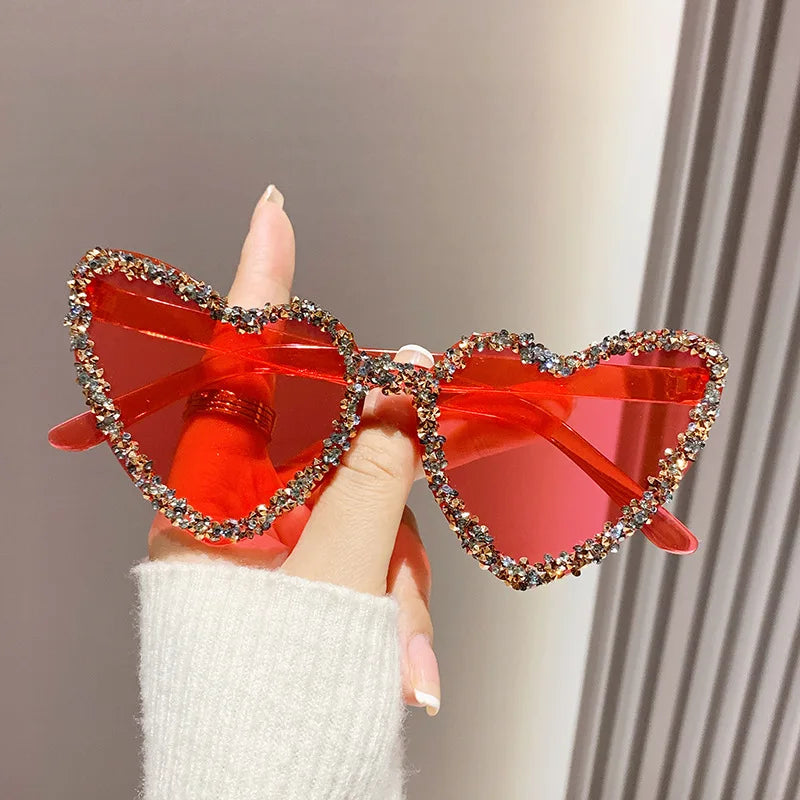 Cat Eye Rhinestone Sunglasses — UV400