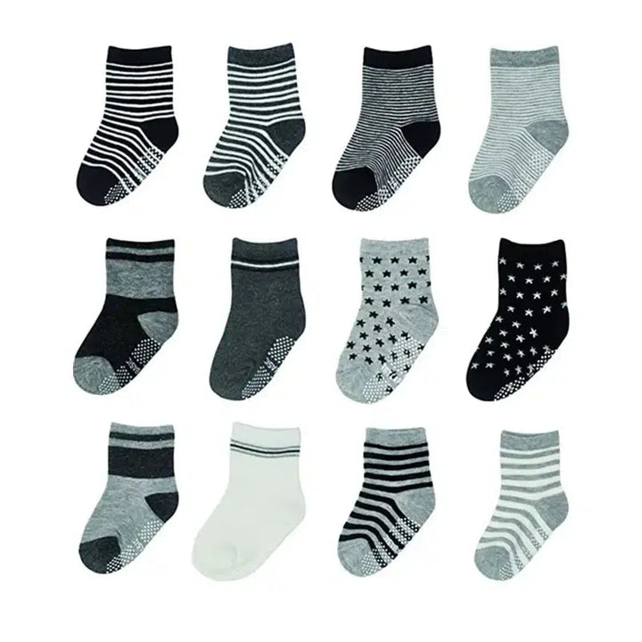 12 Pairs/Lot Cotton Baby's Socks-Bennys Beauty World