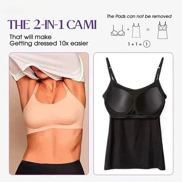 Women's Camisole With Built In Padded Bra