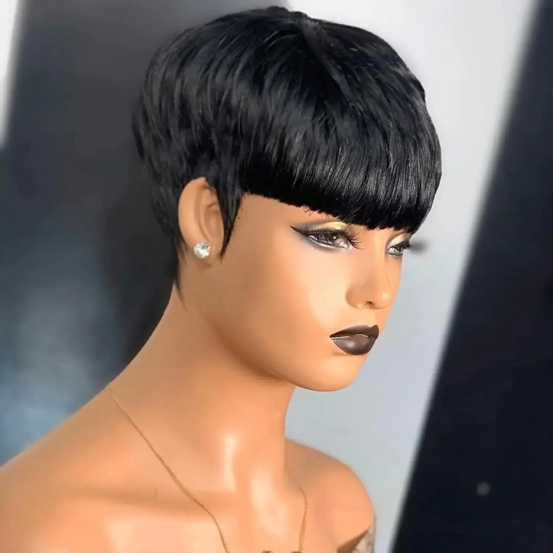 Pixie Cut wigs for Black Women Straight Human Hair Wigs - Bennys Beauty World