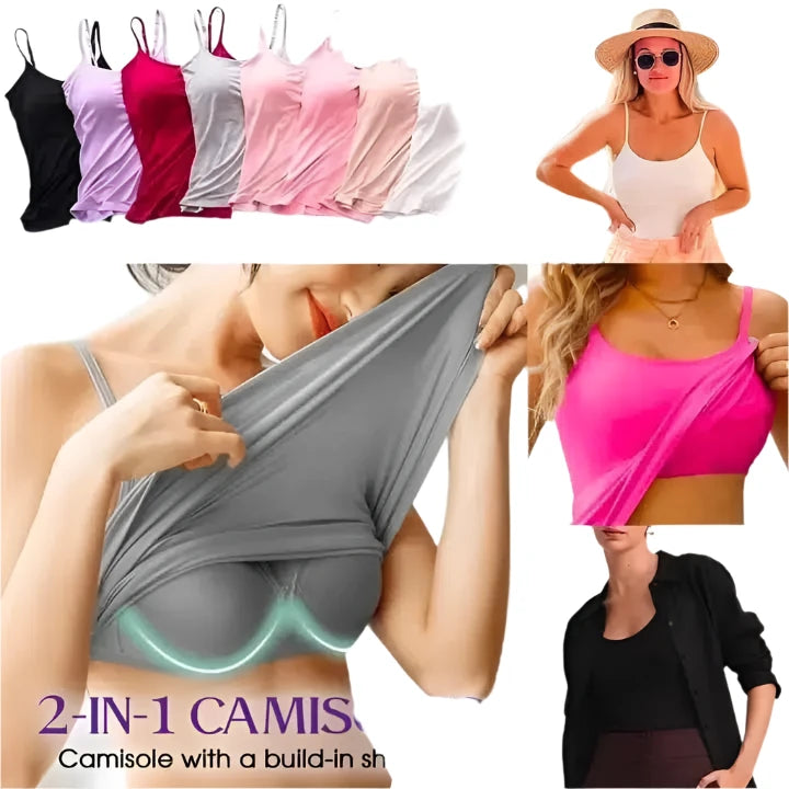 Women's Camisole With Built In Padded Bra