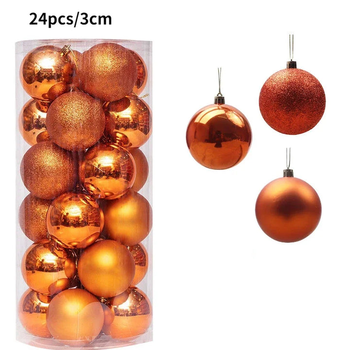 1Box 24/36pcs Christmas Ball Christmas Tree Ornament