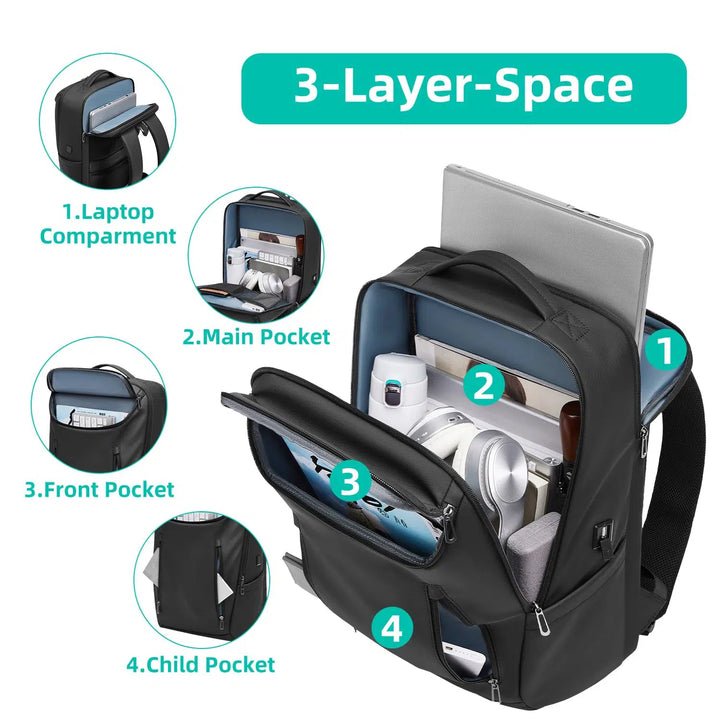 Laptop Backpacks Multifunctional WaterProof Business Backpack-backpack-Bennys Beauty World