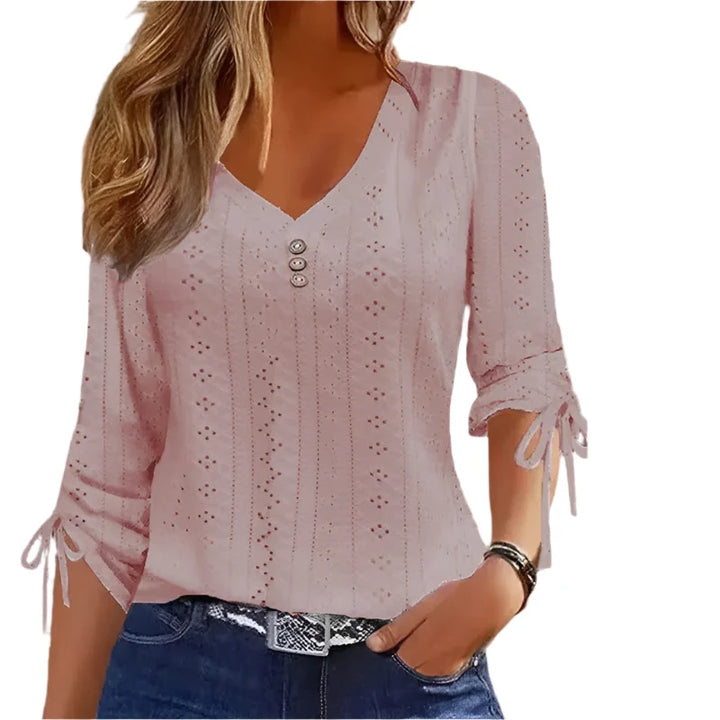 Women's Long Sleeve V-Neck Tops