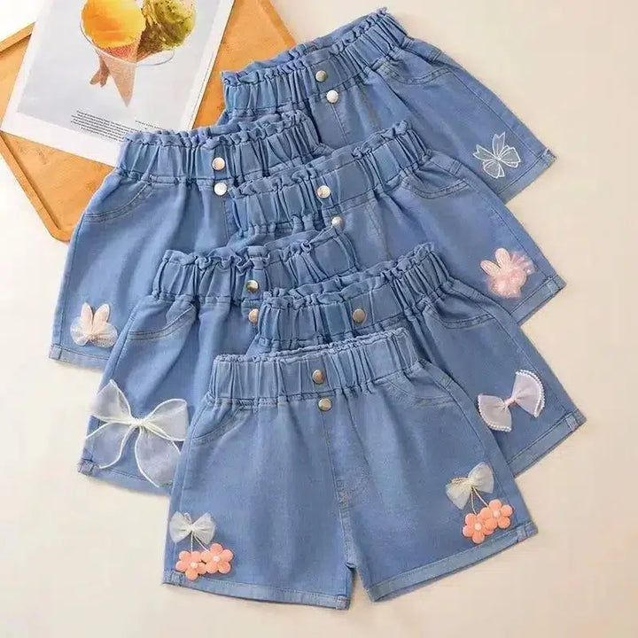 Summer Casual Clothes Solid Baby Denim Pants-kids clothing-Bennys Beauty World