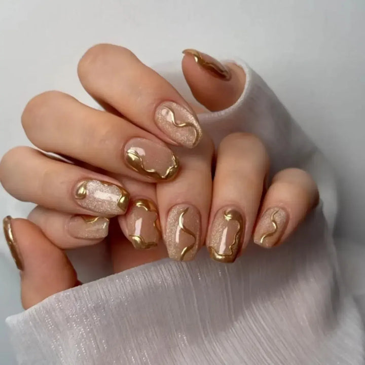 Short Square Press-On Nails – 24 Pcs Acrylic False Nail Tips | Bennys Beauty World-Nails-Bennys Beauty World