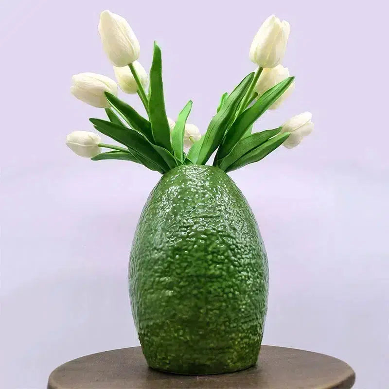 Avocado Vase Porcelain Crafts Flower Pots-Arlik interiors