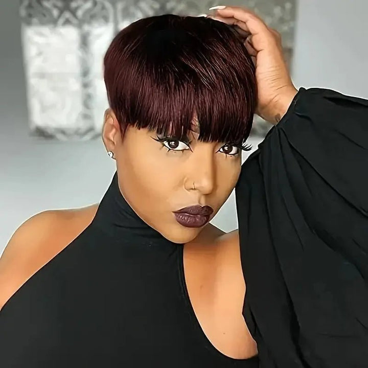 Pixie Cut wigs for Black Women Straight Human Hair Wigs - Bennys Beauty World