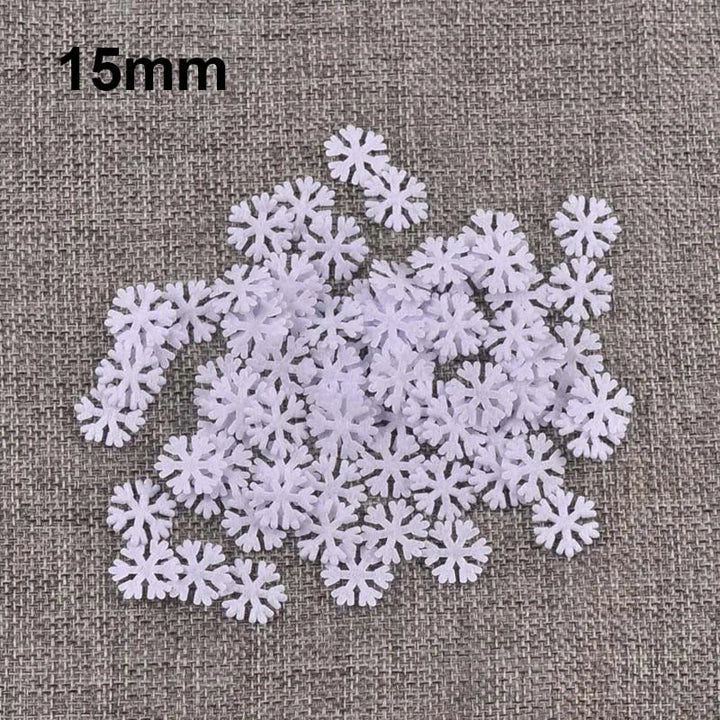 White Felt Snowflake Christmas Sticker