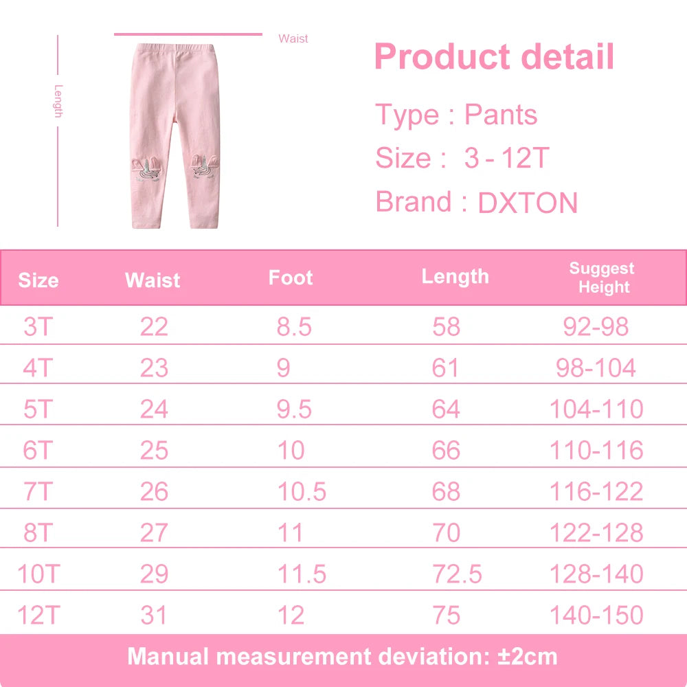 DXTON Spring Autumn Girls Leggings