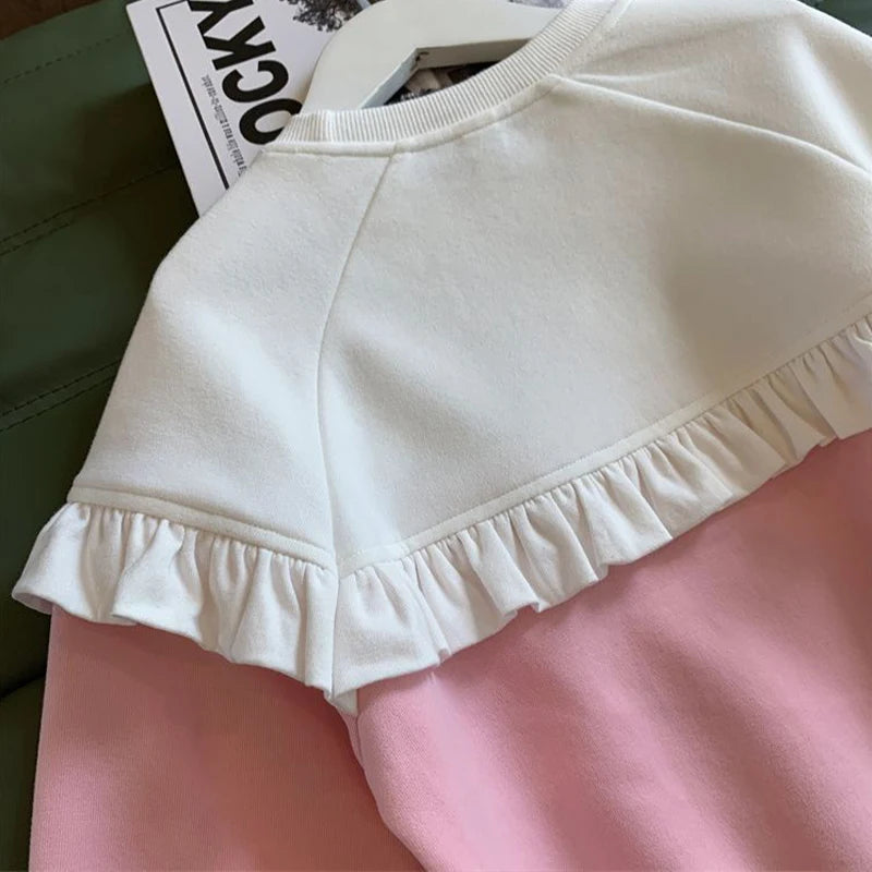 Girls Strawberry Pullover Sweatshirt | Ages 3–8