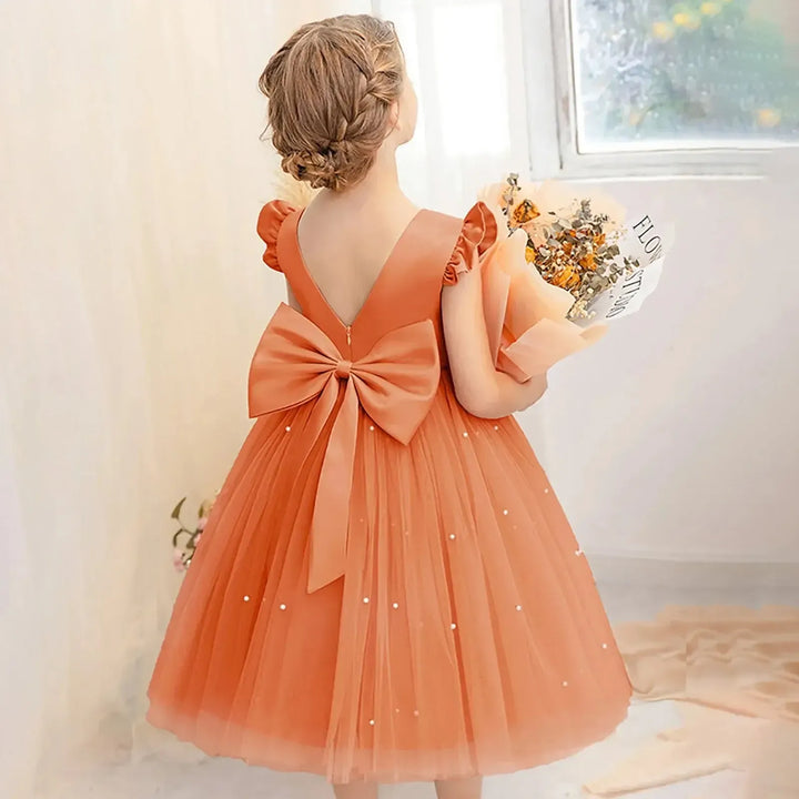 Girls Flower Girl Dress – Christmas &amp; Party (18M–9Y) - Bennys Beauty World