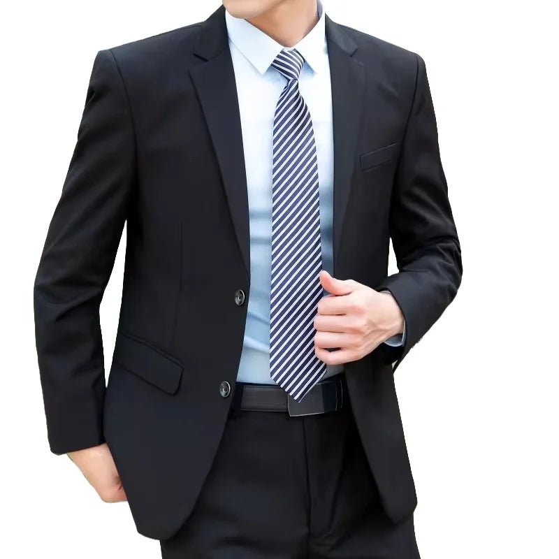 Men's Slim Fit Italian Style Business Suit (Blazer + Trousers) - Bennys Beauty World