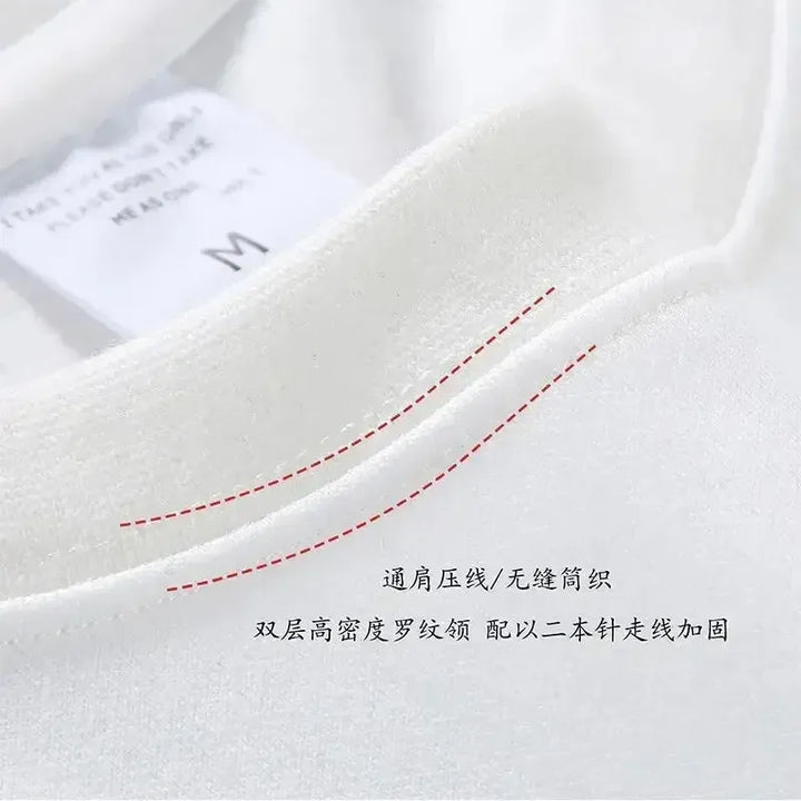 Black White GSM 500g Heavy-duty Pure Cotton T-shirt-T-Shirt-Bennys Beauty World