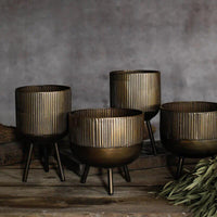 Metal Flowerpots Decor-Plant & Flower Bulbs-Arlik interiors