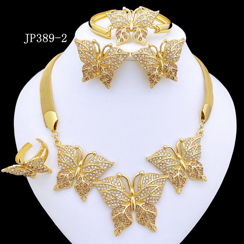 Gold Color Women's Wedding Party Jewelry Sets-Jewelry-Bennys Beauty World