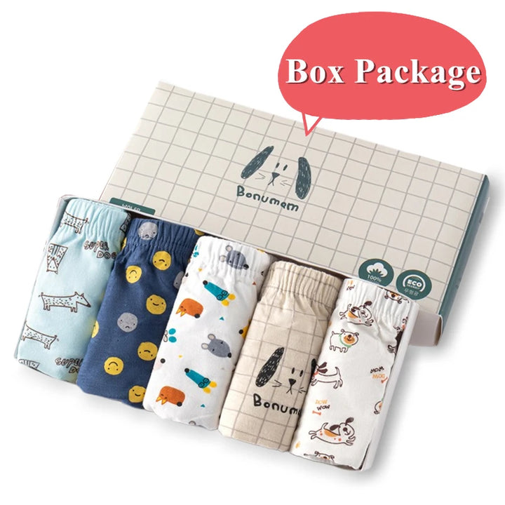 Boys Cotton Cartoon Briefs Multipack | Dinosaur &amp; Truck Print