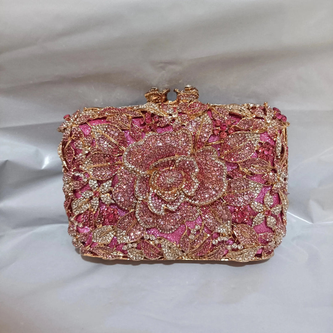 Crystal Rhinestone Evening Clutch Bag - Bennys Beauty World