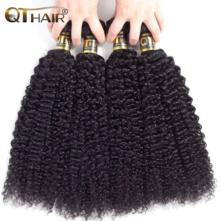 Mongolian Kinky Curly Human Hair Bundles-hair extensions-Bennys Beauty World