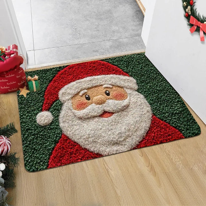 Christmas Door Mat Red Santa Claus