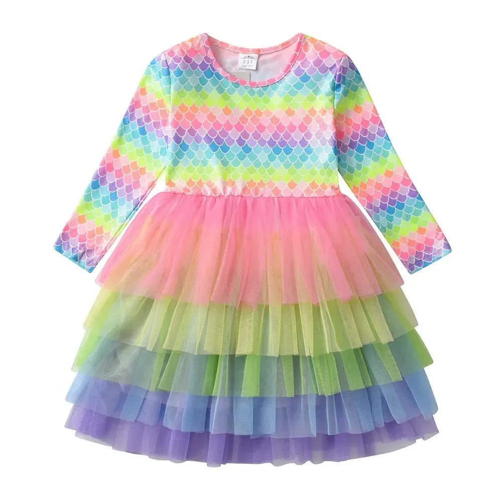 Girls Mermaid Princess Party Dress - Bennys Beauty World