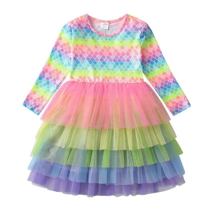 Girls Mermaid Princess Party Dress - Bennys Beauty World