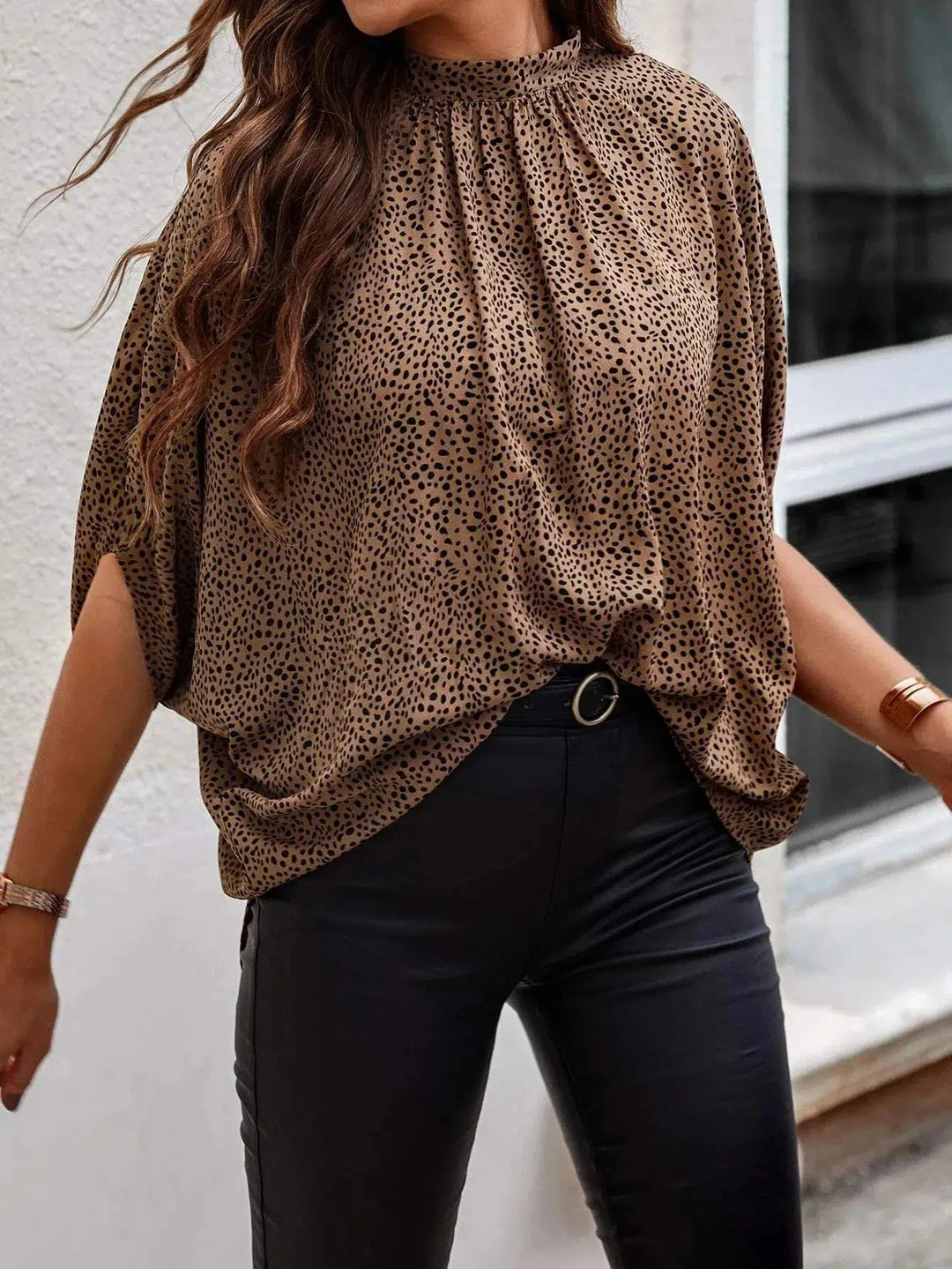 Casual Leopard Printed Blouses And Shirts For Women-blouse-Bennys Beauty World