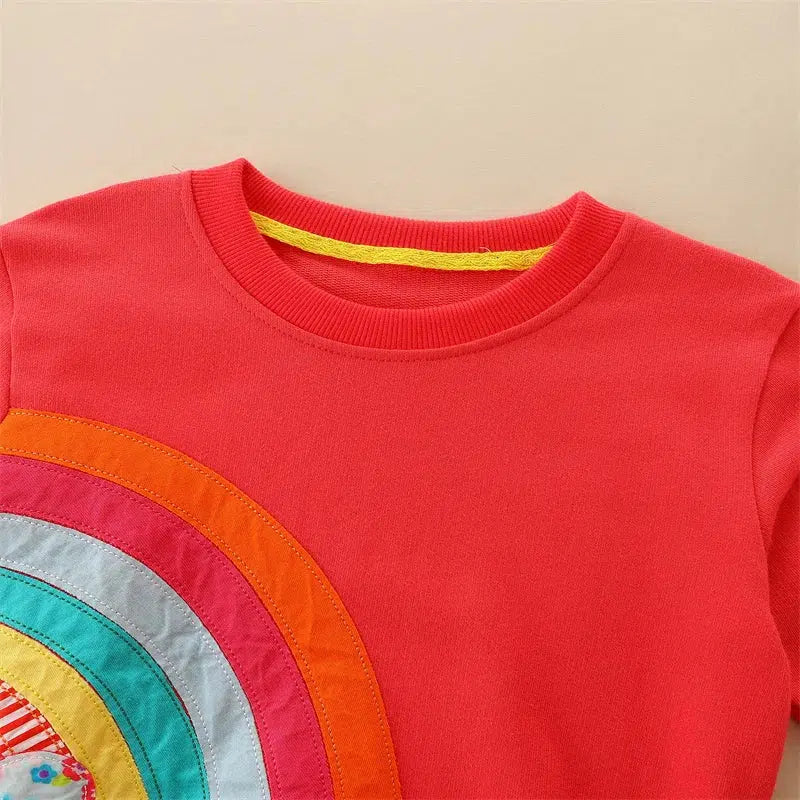 Girls Sweatshirts Rainbow Floral Shirts