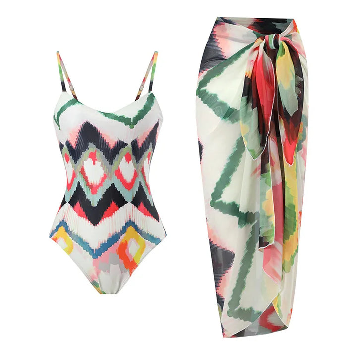 Push-Up Women Bikini Set Floral Printed Ruffle Bikinis-Swimwear-Bennys Beauty World