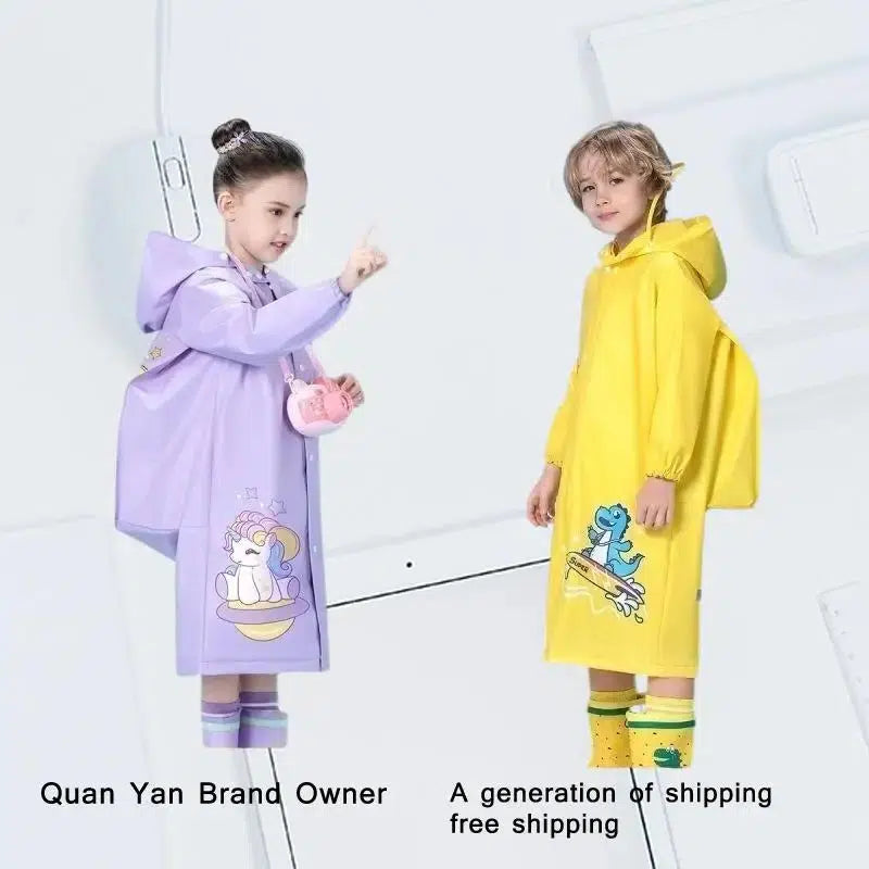 Kids Raincoat Wateproof Childrens Dinosaur Rain Coat-kids clothing-Bennys Beauty World