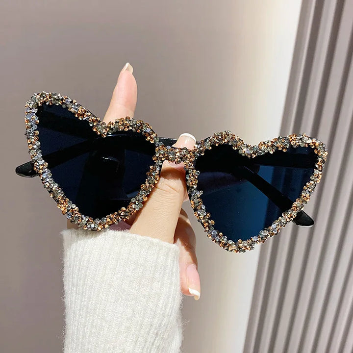 Cat Eye Rhinestone Sunglasses — UV400