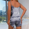Women Ice Silk Pajamas Sleepwear Pajama Set Camisole Shorts-Dresses-Bennys Beauty World