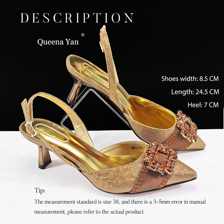 Fashion Women Heels Elegant Color Block Design