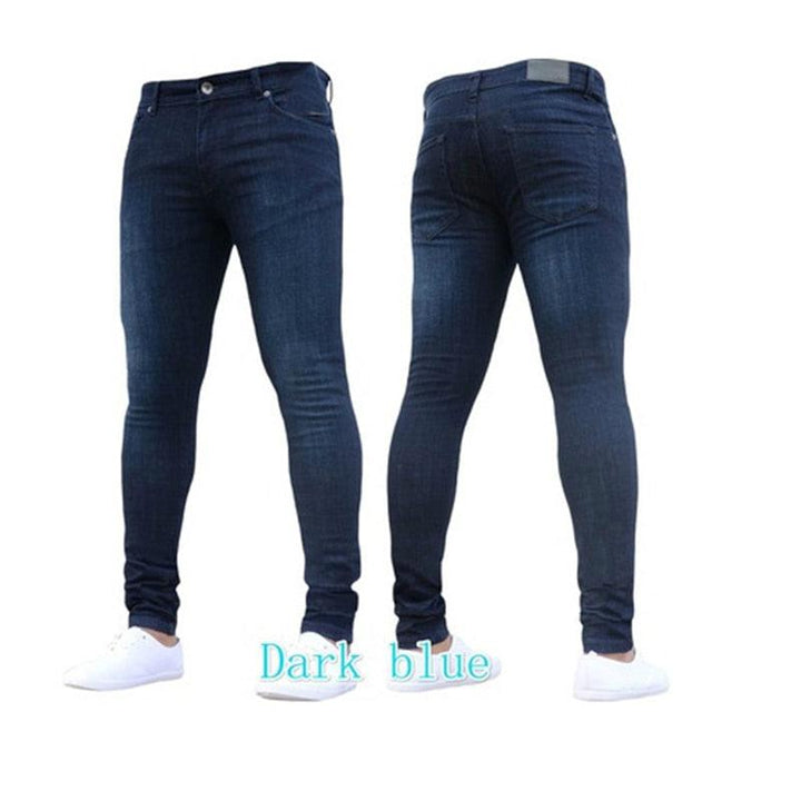Men Pants Fashion Men Casual Pants Stretchy Demin Skinny Pants-pants-Bennys Beauty World