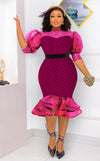 Women Dresses New Fashion Round Neck High Waist Dress-Dress-Bennys Beauty World