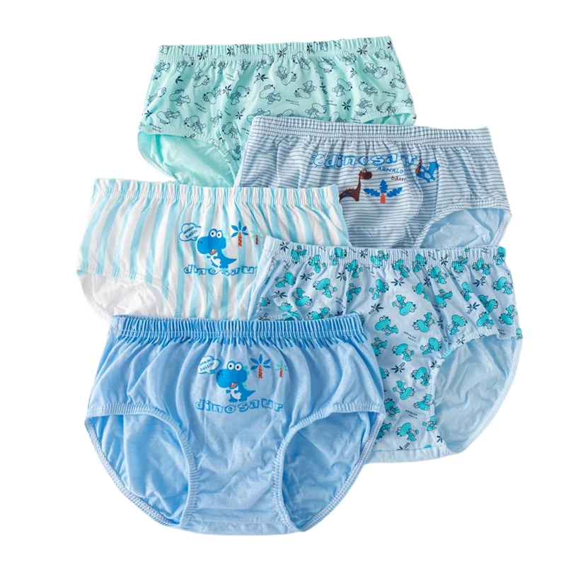 Boys Cotton Cartoon Briefs Multipack | Dinosaur &amp; Truck Print