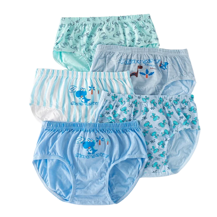 Boys Cotton Cartoon Briefs Multipack | Dinosaur &amp; Truck Print