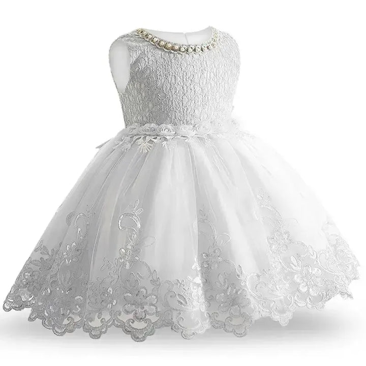 Baby Girl Dresses Bow Kids Baptism Dress-Dresses-Bennys Beauty World