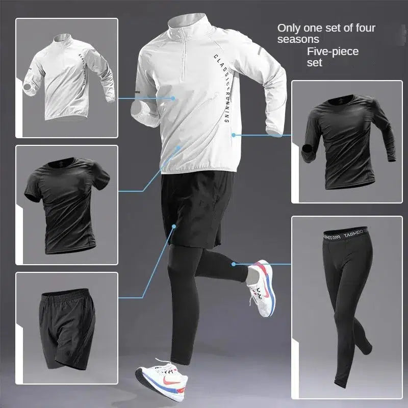 Men's Quick-Dry Sports Set Autumn Track and Field Gym Wear