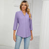 Fashion Woman Blouse Shirts For Women Clothes Stylish Half Sleeve V Neck Blouse-blouse-Bennys Beauty World