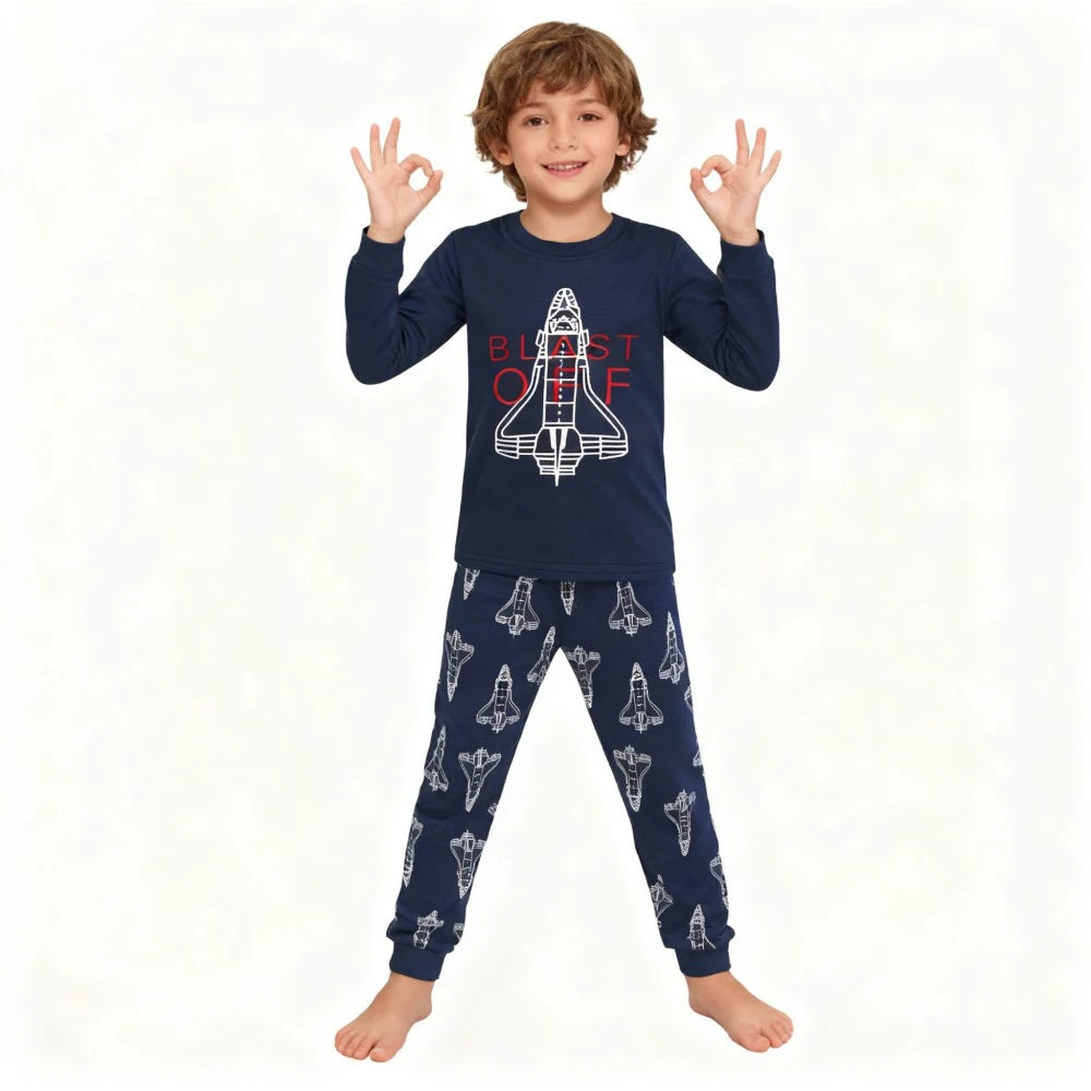 Kids Animal Print Long-Sleeve Pyjama Set | Boys &amp; Girls Sleepwear | Ages 2–7