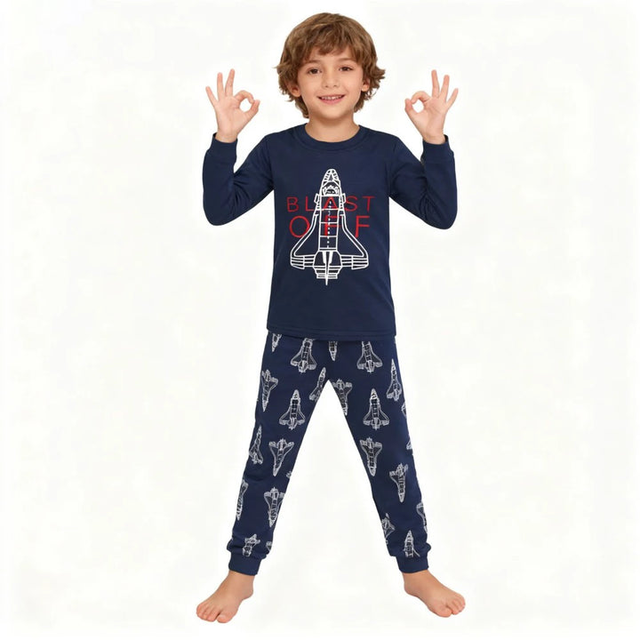 Kids Animal Print Long-Sleeve Pyjama Set | Boys &amp; Girls Sleepwear | Ages 2–7