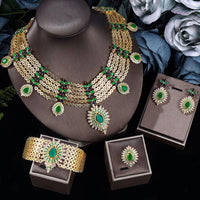 Gold Plated Wedding Bridal Jewelry Sets For Women-Jewelry-Bennys Beauty World